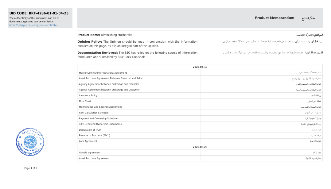Page 4 — Product Memorandum